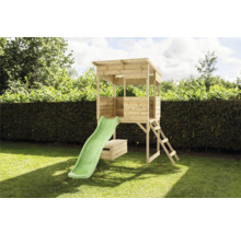 Holz Spielturm mit Rutsche und Leiter im Garten