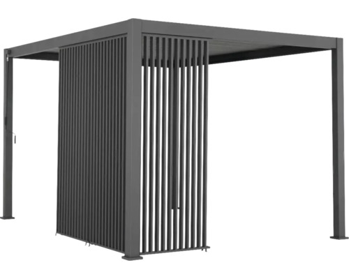 Paroi à lamelles verticale Mirador Classic, Deluxe 111 123 x 235 cm anthracite Pergola avec paroi à lamelles pour l''extérieur
