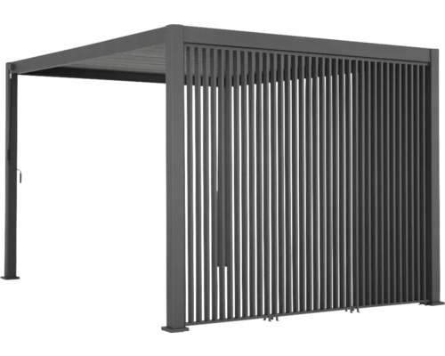 Pergola avec paroi à lamelles