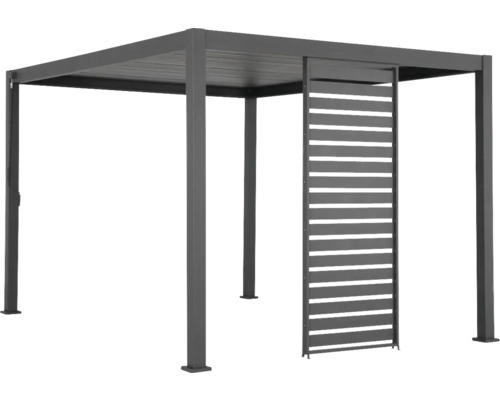Paroi à lamelles horizontale Mirador Classic, Deluxe 111 93 x 235 cm anthracite Pergola avec toit à lamelles et protection visuelle latérale