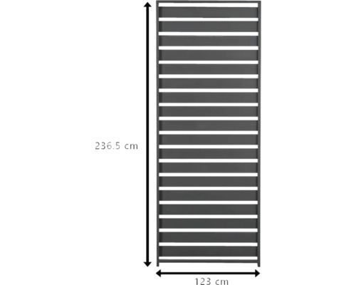 Élément de clôture mesurant 236,5 cm sur 123 cm