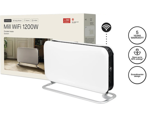 Convecteur Mill WIFI 62 x 38,5 cm 1200 W blanc