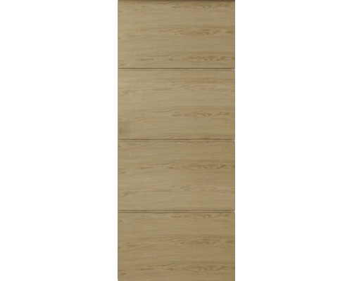 Porte en bois avec rainures horizontales