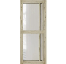 Porte en bois avec insert en verre