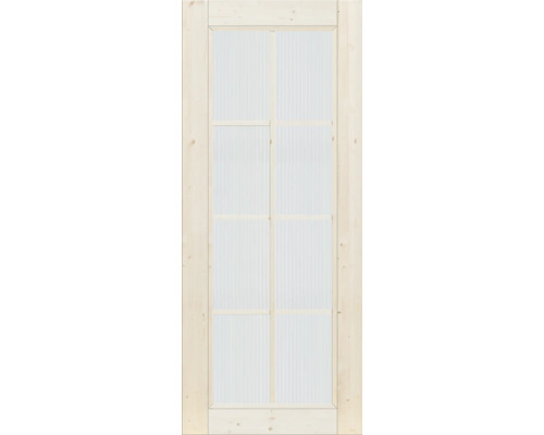 Porte en bois avec huit panneaux et remplissage