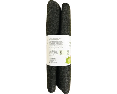 Deux sacs de plantation gris en feutre d''une capacité de 30 litres chacun.