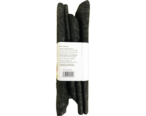 Sac à plantes en feutre avec informations sur le produit