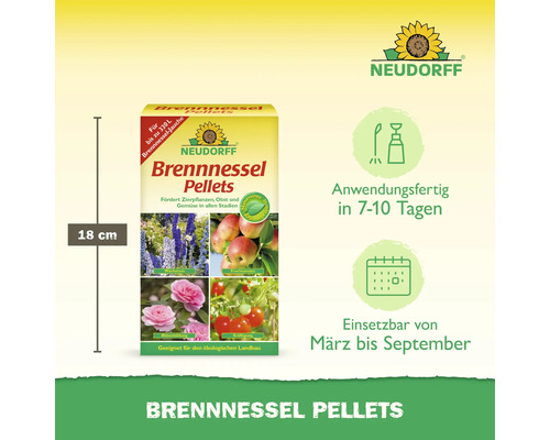 Neudorff Brennnessel Pellets, 18 Zentimeter hoch, zur Herstellung von Brennnesseljauche