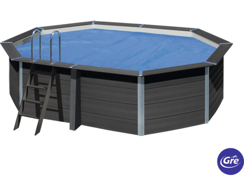 Aufstellpool mit Leiter und Abdeckung