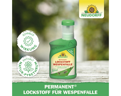 Neudorff Permanent Appât pour piège à guêpes en bouteille verte
