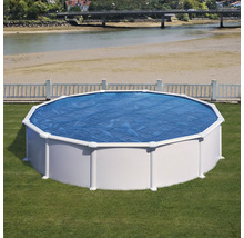 Aufstellpool mit Abdeckung im Garten