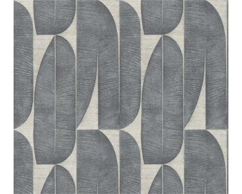 Vliestapete 39658-3 Stories of Life Blätter geometrisch beige Tapete mit abstraktem Blättermuster in Grau