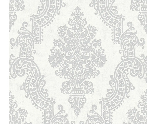 Vliestapete 39765-5 Pure Elegance Barockornament weiß Tapete mit floralem Damastmuster