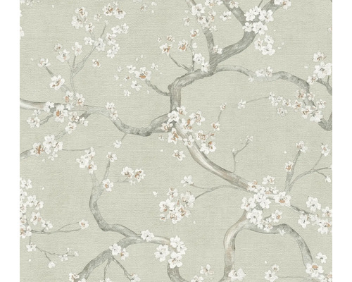 Papier peint avec motif de fleurs de cerisier