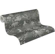 Vliestapete 39982-1 Pfau grau