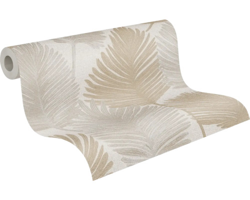 Rouleau de papier peint à motif de feuilles