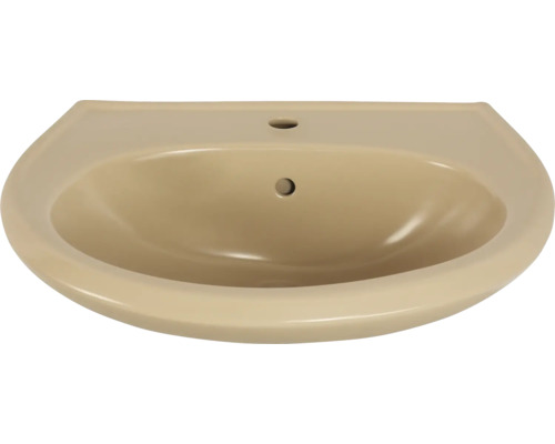 Lavabo en céramique avec trou de robinet et trop-plein