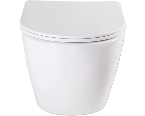 Wand-Tiefspül-WC mit geschlossenem WC-Sitz