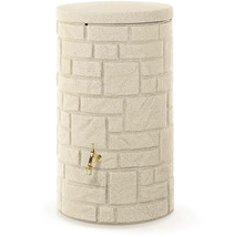 Récupérateur d''eau de pluie avec robinet et aspect pierre