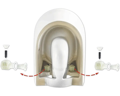Befestigungsmaterial für eine Toilette