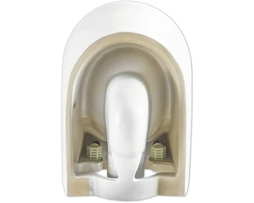 Innenansicht einer weißen Keramiktoilette