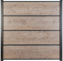 Écran de confidentialité en bois avec cadre