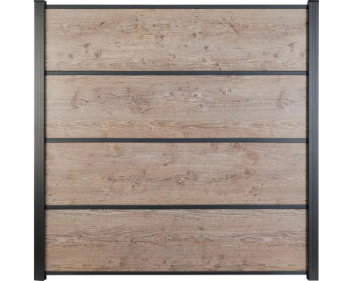 Écran de confidentialité en bois avec cadre