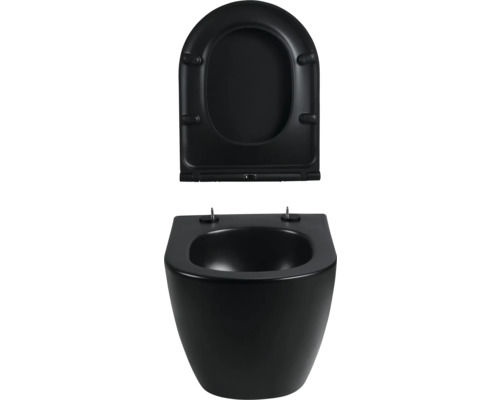 WC suspendu avec siège de toilette