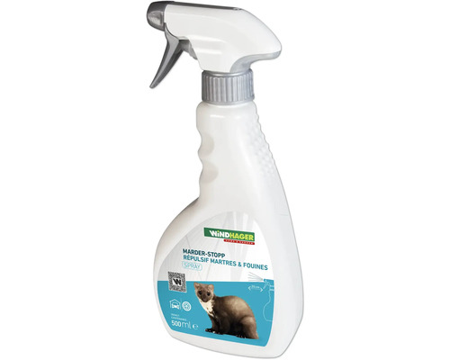 Répulsif martres et fouines Windhager Marder - Stop spray 500 ml Répulsif anti-martres en flacon pulvérisateur de 500 ml