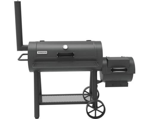 Tenneker Logo Holzkohlegrill mit Räucherofen