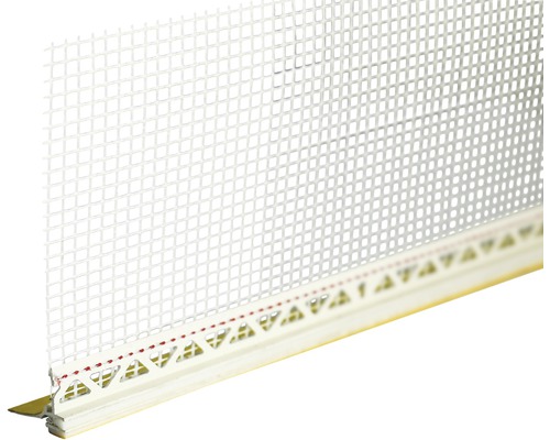 PROTEKTOR Anputzdichtleiste Hart-und Weich-PVC inkl. Membran und Gewebe für Putzstärke 10 mm 2600 x 10 x 6,5 mm