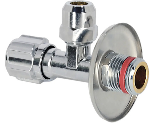 Eckventil mit Rosette für Sanitäranwendungen