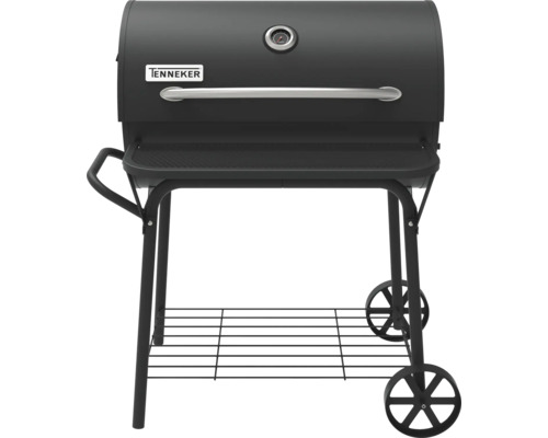 Tenneker Holzkohlegrill mit Ablageflächen und Rädern