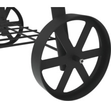 Roues d''un chariot de barbecue en métal