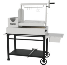 Tenneker Holzkohlegrill mit Grillrost, Ablageflächen und Rollen