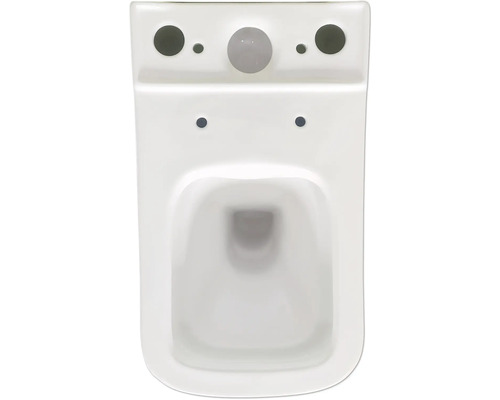 Photo d''une toilette en céramique blanche vue de dessus.