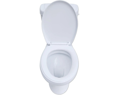 Toilette blanche avec couvercle ouvert