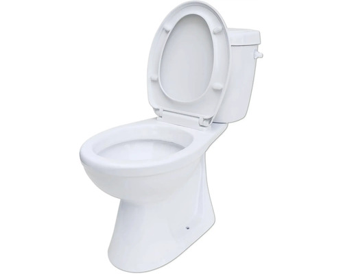 Toilettes en céramique avec couvercle de toilettes ouvert