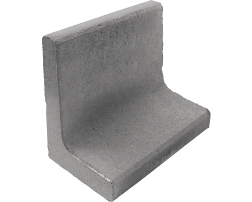 L-Stein Winkelstein grau 40 cm x 7 cm x 40 cm Fußtiefe = 30 cm Beton Bordstein Eckelement