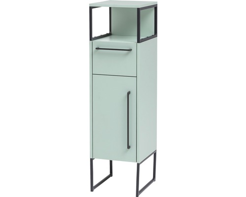 Armoire de salle de bains étroite avec tiroir, compartiment et porte