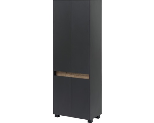 Armoire à quatre portes avec accent en bois