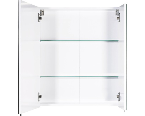 Armoire de toilette Möbelpartner Basic 60 x 16 x 70,7 cm blanc à haute brillance 2 portes