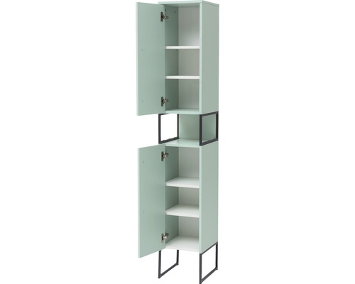 Armoire haute Möbelpartner Limone couleur de façade vert menthe 33 x 183,4 x 30,2 cm