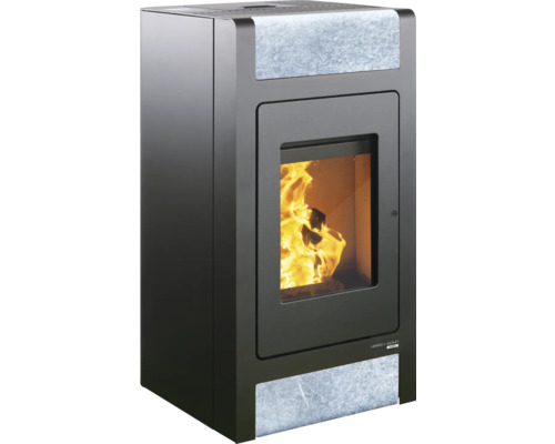 Poêle à pellets Haas & Sohn HSP 2. Stone stéatite acier noir 8 kW