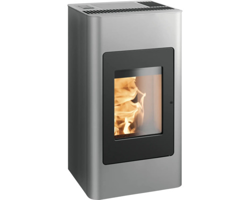 Poêle à pellets Haas & Sohn HSP 2 cube acier noir anthracite 8 kW
