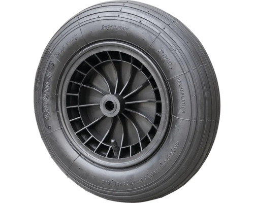 Rad 4.80/4.00-8 mit Nylonreifen und Kunststofffelge