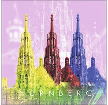 Illustration der Stadt Nürnberg mit ihren Wahrzeichen