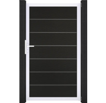 Portillon de jardin avec éléments horizontaux et poignée
