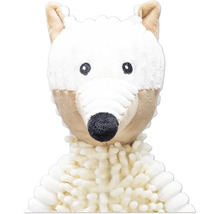 Chien en peluche à fourrure claire
