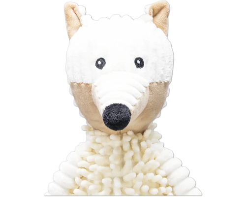 Chien en peluche à fourrure claire